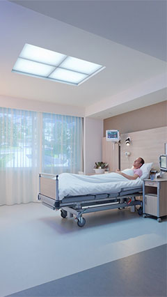 Lumina Healwell transformă saloanele pentru pacienţi pentru a se obţine o atmosferă complet diferită