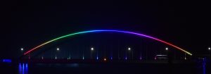 Podul de la Medgidia, un simbol readus la viață cu ajutorul luminilor